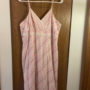 Old Navy Pink Multicolor Striped Dress